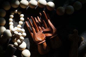 wood hands  devotional hands  wooden prayer hands  wooden hands  carved wooden hands