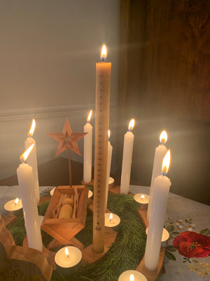 Beeswax Numbered Advent Candle