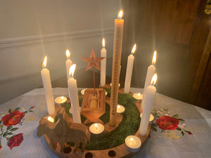 Beeswax Numbered Advent Candle