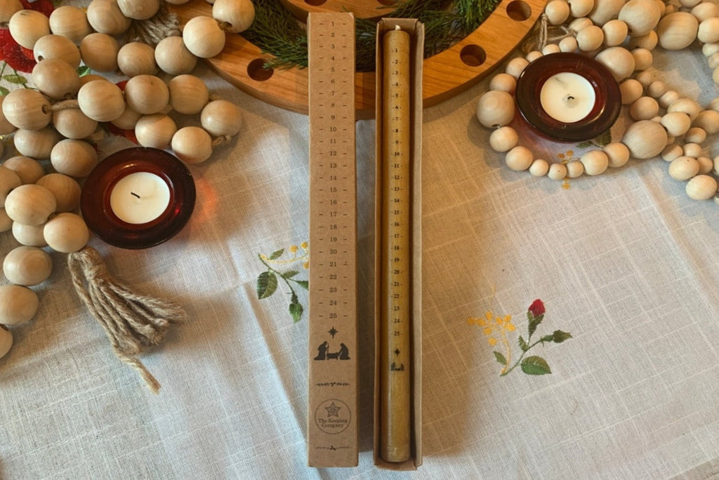 Beeswax Numbered Advent Candle