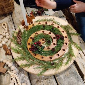 Advent spiral wooden advent spiral advent calendar wooden spiral wood spiral Waldorf spiral Christmas spiral advent candle spiral